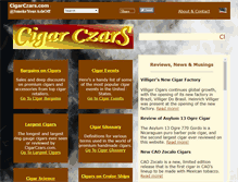 Tablet Screenshot of cigarczars.com